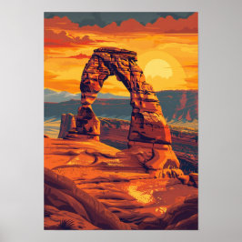 Impresión de arte del Parque Nacional de Arcos