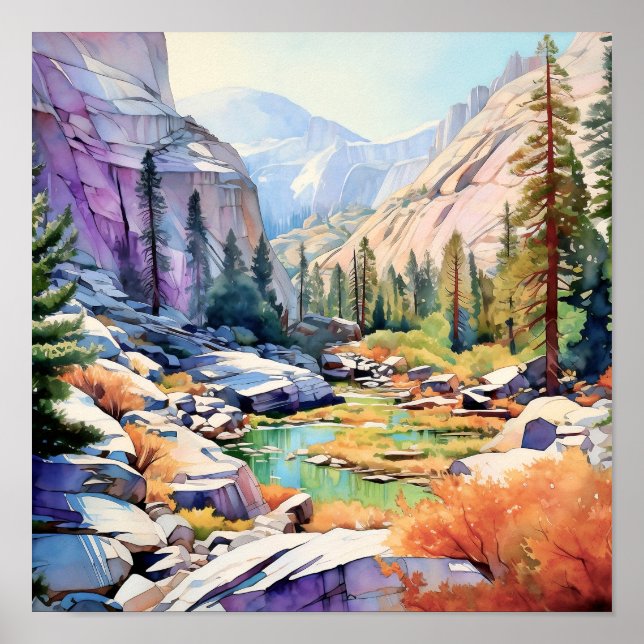 Impresión de arte del Parque Nacional Yosemite (Frente)