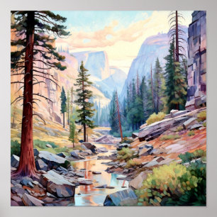 Impresión de arte del Parque Nacional Yosemite
