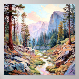 Impresión de arte del Parque Nacional Yosemite