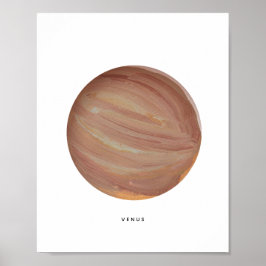 Impresión de arte del planeta Venus pintado