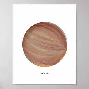 Impresión de arte del planeta Venus pintado