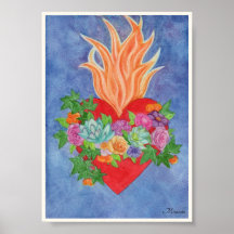 Impresión de arte del Sagrado Corazón adecuada par
