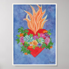 Impresión de arte del Sagrado Corazón adecuada par