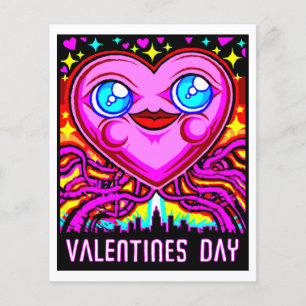 Impresión de arte Día de San Valentín con tarjeta 