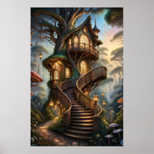 Impresión de arte digital de fantasía de alturas d