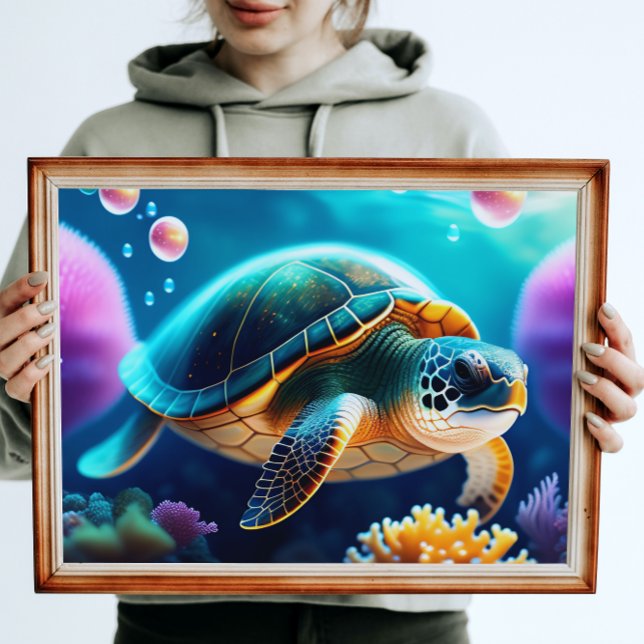 Impresión de arte digital de tortugas marinas y co (Subido por el creador)