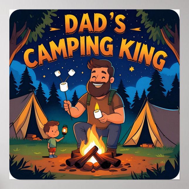 Impresión de arte digital del Poster King Dad (Frente)