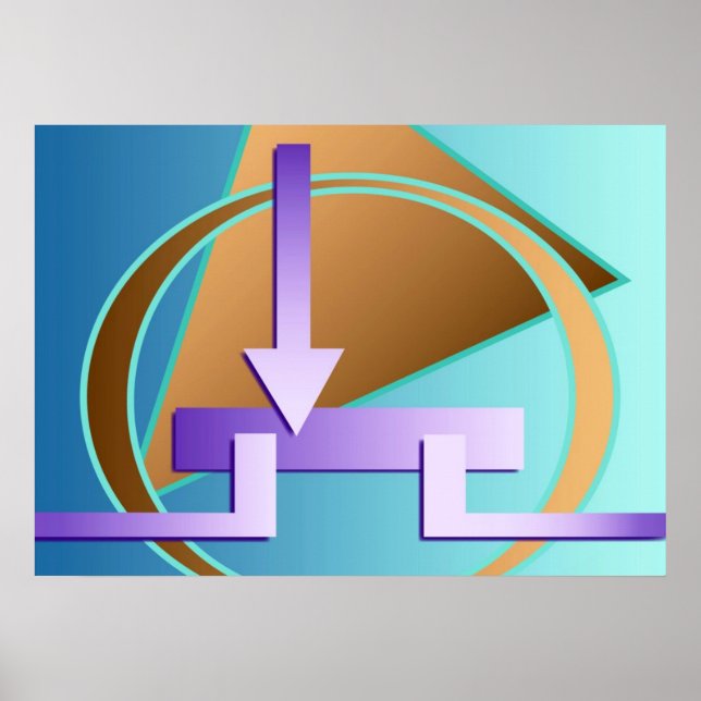 Impresión de arte digital "Diagrama de circuito" (Frente)