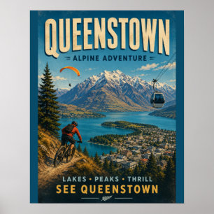 Impresión de arte digital Queenstown Alpine Advent