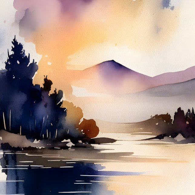 Impresión de arte digital Serene Lake and Mountain (Subido por el creador)