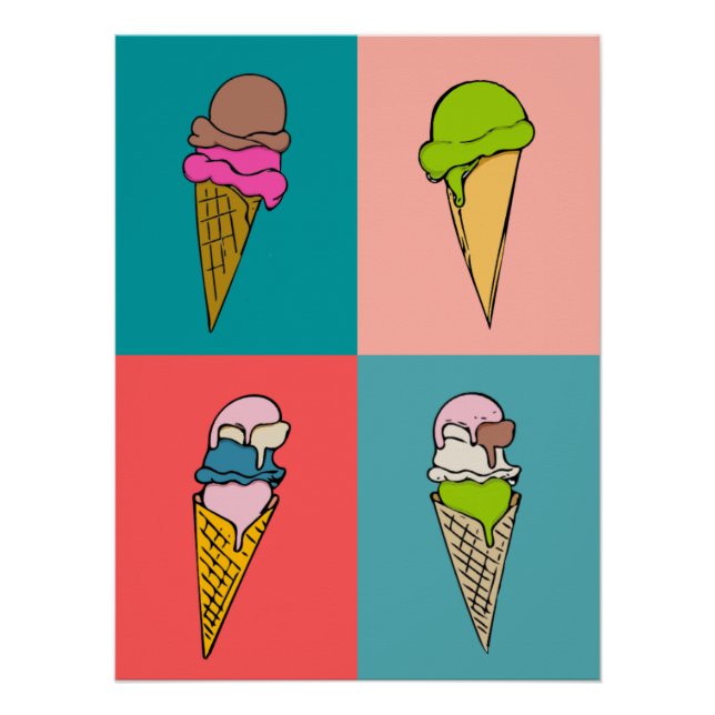 Impresión de arte divertida de hielo de verano (Anverso)
