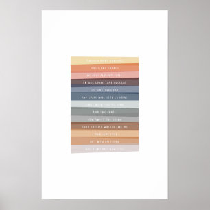 Impresión de arte en color de la letra de Amazing
