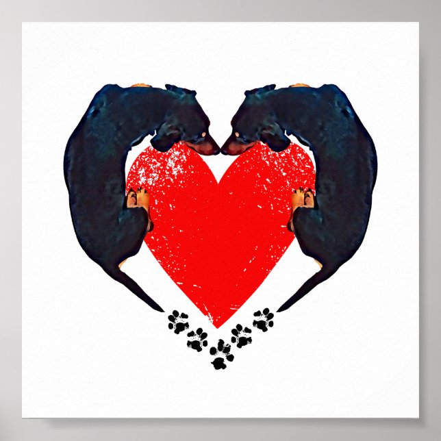 Impresión de arte en dex 'Puppy Love' (Frente)