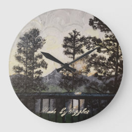 Impresión de arte en el reloj de pared de "A Light