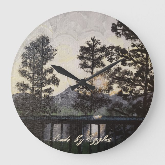 Impresión de arte en el reloj de pared de "A Light (Anverso)