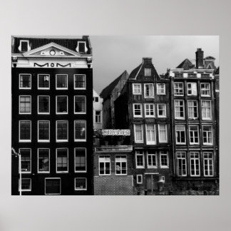 Impresión de arte en la cafetería B/W de Amsterdam