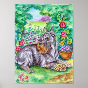 IMPRESIÓN de arte en la pared de un perro de Schna