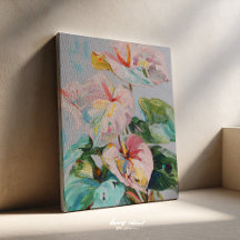Impresión de Arte en Lienzo de Anthurium Tropical