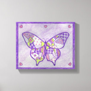 Impresión de arte en lienzo de mariposa