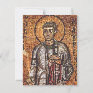 Impresión de arte en mosaico ortodoxo de San Loren