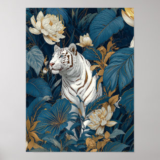 Impresión de arte en pared de tiburones blancos |