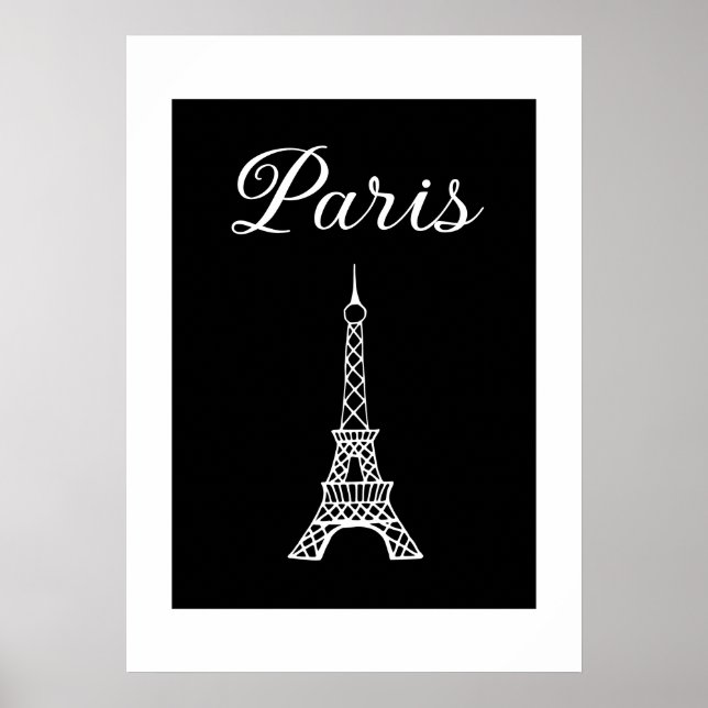 Impresión de arte enmarcado de la Torre Eiffel de  (Frente)