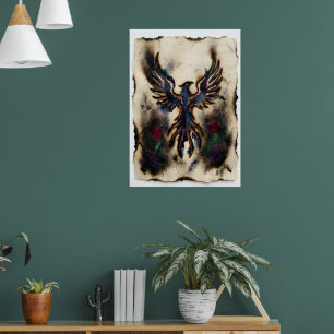 Impresión de arte fantástico de Fénix Ascendiendo