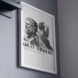 Impresión de arte filosófico - Platón y Sócrates