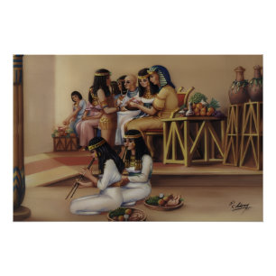 Impresión de arte fino de banquete real del antigu