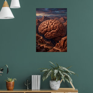 Impresión de arte fino de paisaje surrealista del