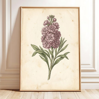 Impresión de Arte Floral Botánico Estilo Boho