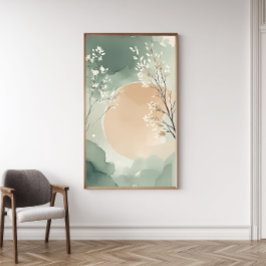 Impresión de arte floral de acuarela japonesa | Pó