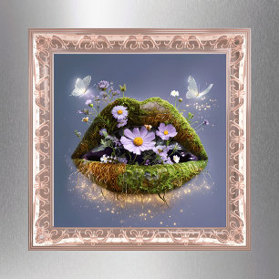 Impresión de arte floral de los Lips de Mossy