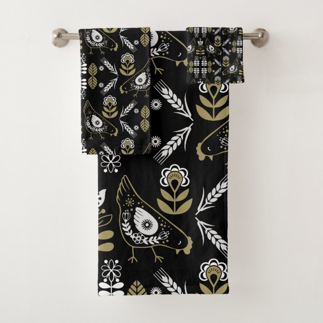 Impresión de arte folclórico de Hen Farm (In situ)