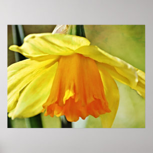 Impresión de arte fotográfico amarillo con flores 
