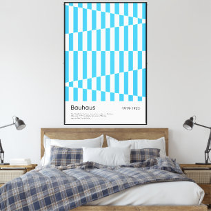 Impresión de Arte Geométrico Bauhaus Franja Azul 1