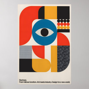 Impresión de Arte Geométrico Bauhaus Modernista de