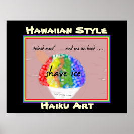 Impresión de arte Haiku estilo hawaiano de hielo s