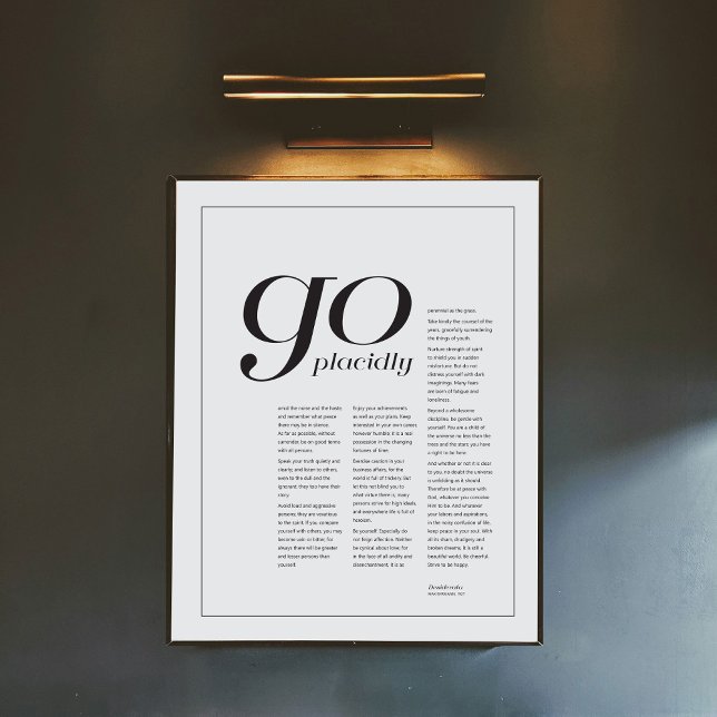 Impresión de arte Inspirador Desiderata (Subido por el creador)