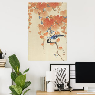 Impresión de arte japonés de aves vintage Ohara Ko