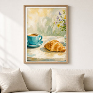 Impresión de arte ligero de café de la mañana