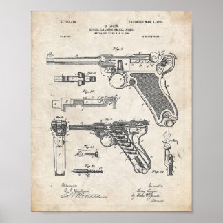 Impresión de arte Luger Pistol