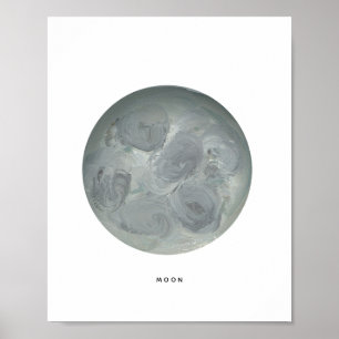 Impresión de arte lunar pintado