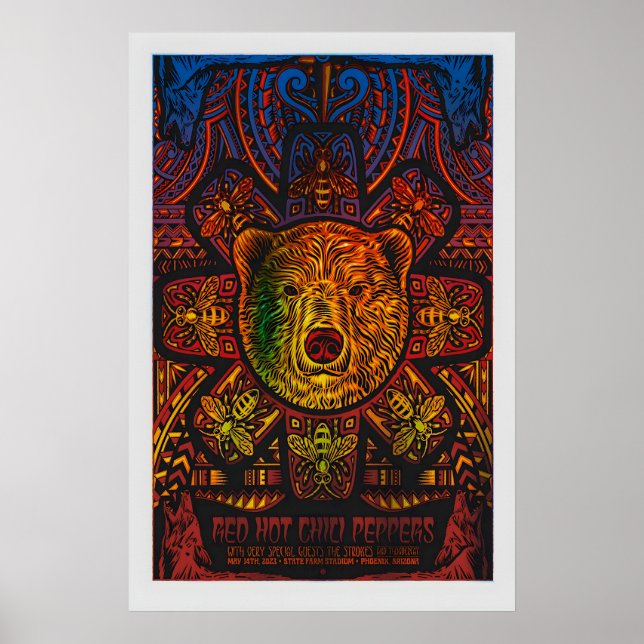 Impresión de arte mate de póster de concierto de r (Frente)