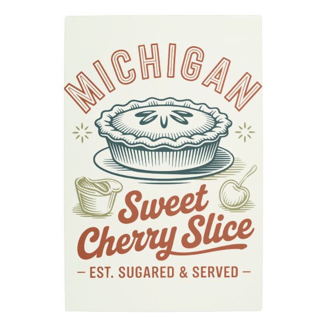 Impresión de arte Metalizado Michigan Sweet Cherry (Anverso)