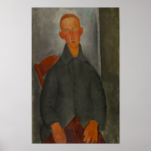 Impresión de arte moderno de joven modigliani