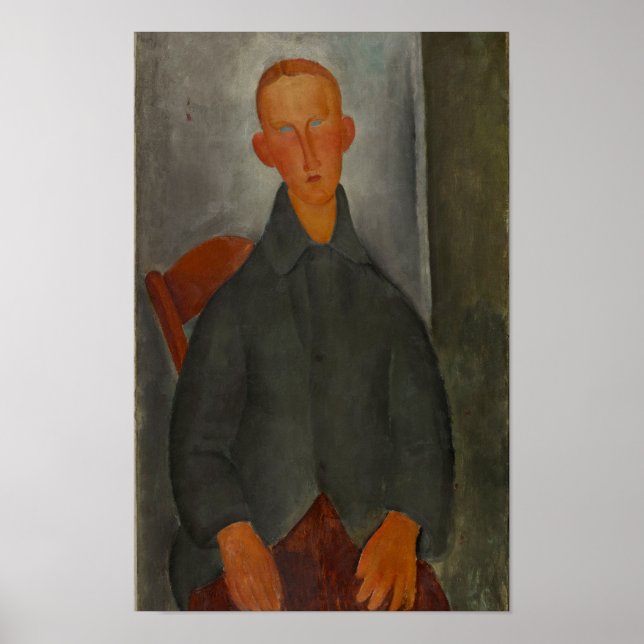 Impresión de arte moderno de joven modigliani (Frente)