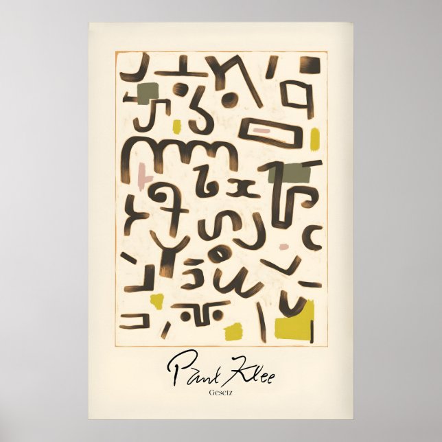 Impresión de arte moderno de símbolos abstractos d (Frente)