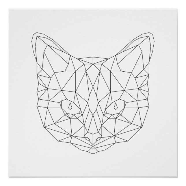 Impresión de arte moderno en blanco y negro geomét (Anverso)